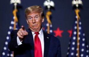 FILE PHOTO: Former U.S. President Donald Trump attends a campaign