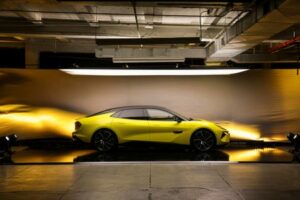 British sports car maker Lotus unveils its new fully-electric "Emeya"
