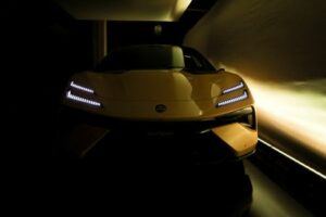 British sports car maker Lotus unveils its new fully-electric "Emeya"