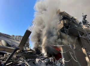 Aftermath of Israeli strikes in Khan Younis