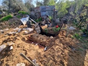 Rocket launchers that the Israeli army says they discovered in